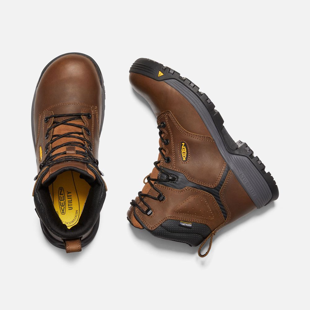 Keen Trekking Bot Erkek Kahverengi - Chicago 6\" Waterproof (Carbon-Fiber Toe) - Türkiye GRCA56037